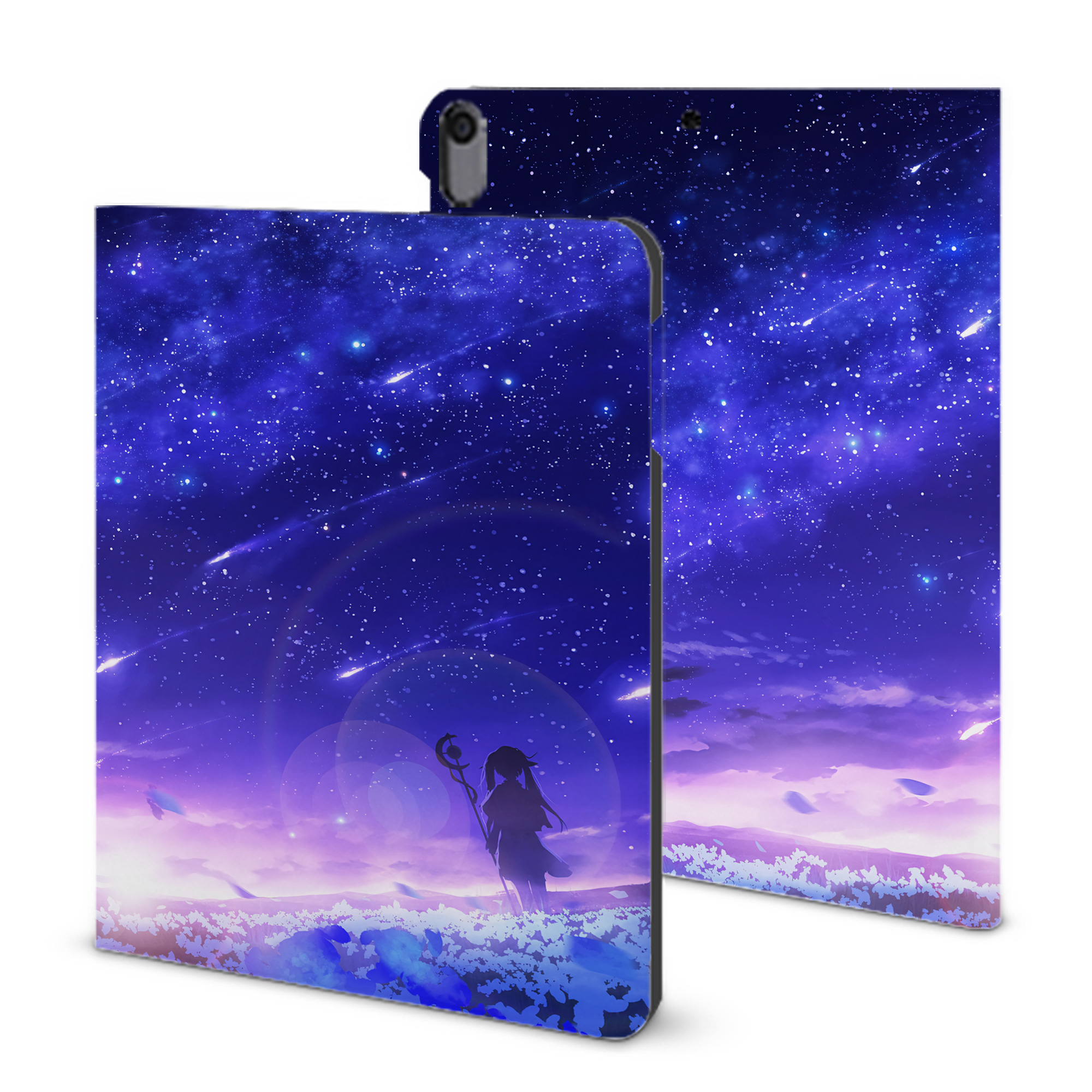 （画像用） 葬送のフリーレン Frieren IPad ケース ブック型 PUレザー TPU 耐衝撃 軽量 薄型 ペン収納なし 全面保護 IPad 各モデル対応
